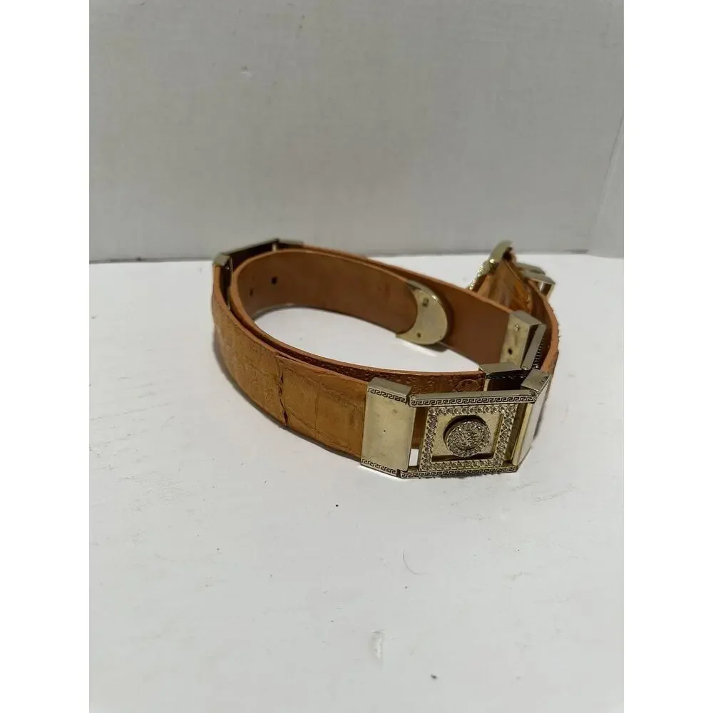 Los Altos Boots‎ Western Belt Men Crocodile Leather 34 Signed By Roberto Tapia